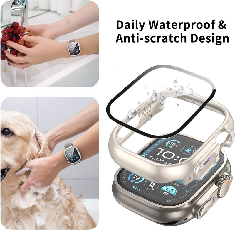 JERXUN Case for Apple Watch Ultra 3/2/1 Screen Protector with Tempered Glass Protection Hard PC Bumper Cover for iWatch 49mm Accessories - Image 2